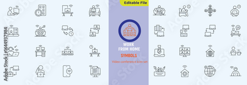 Video icon set. Containing camera, play, pause, media, online video, live, production, player, movie and cinema icons. Solid icon collection.