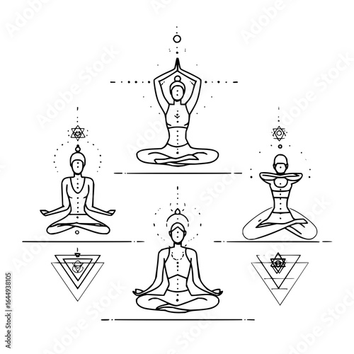 Yoga poses meditation mindfulness wellness relaxation zen spiritual health lifestyle exercise fitness asanas peace