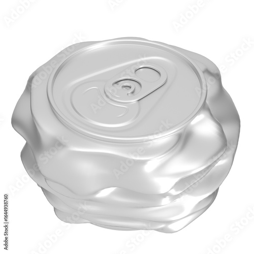 Blank Flattened Aluminum Can Mockup for Product Design