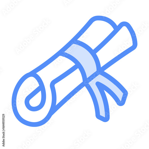 graduation certificate icon with linear color style