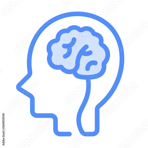thinking icon with linear color style