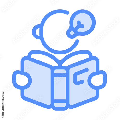 reading book icon with linear color style