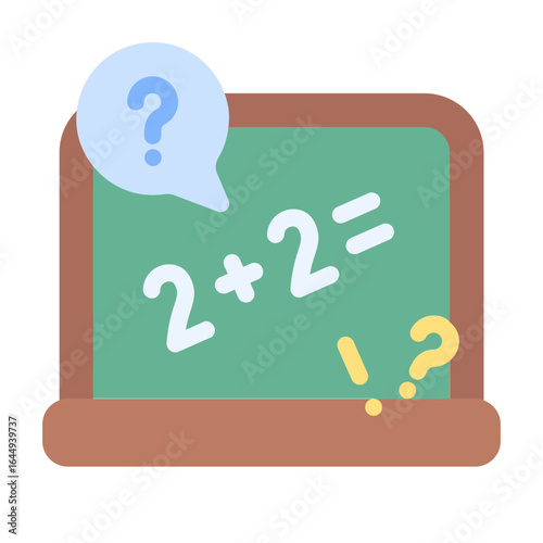 math class icon with flat style