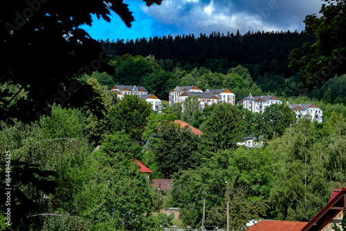 View on town in the mountain