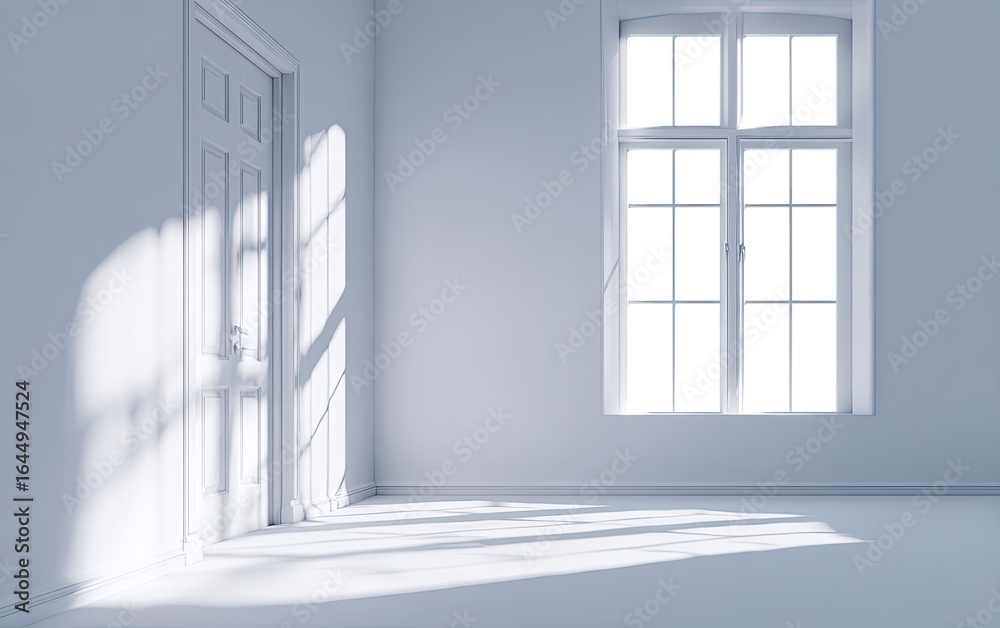 Fototapeta premium A sun-drenched, minimalist room