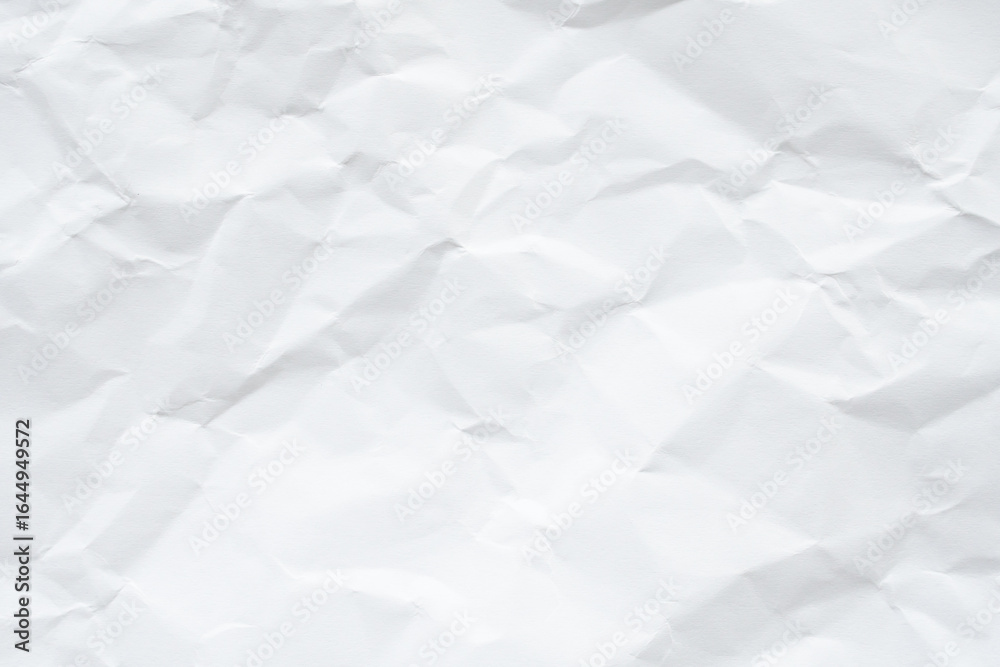 Fototapeta premium Abstract white crumpled and creased recycle paper texture background