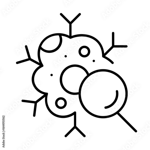 oncology icon with thin style