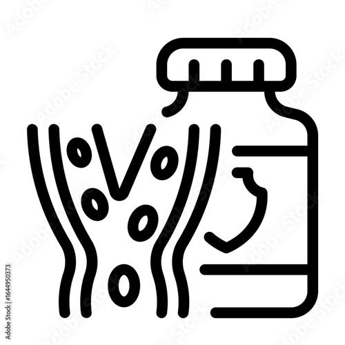 blood vitamins icon with line style