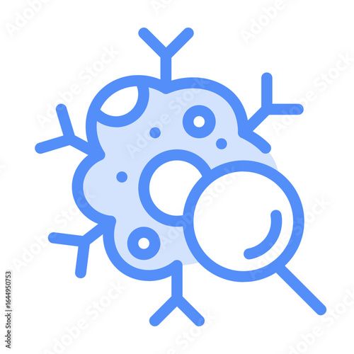oncology icon with linear color style