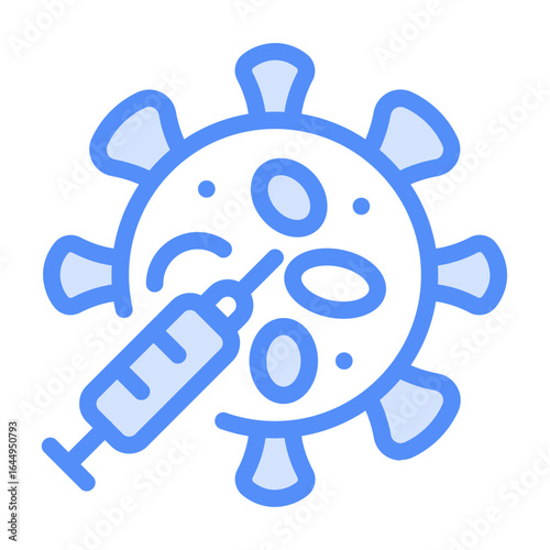 vaccination icon with linear color style