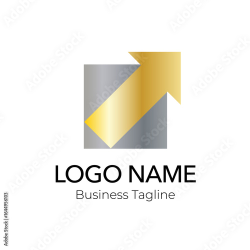 Free Download Logo Arrow 3D Gold Abstract Vector Business Design Template - GFXLoad