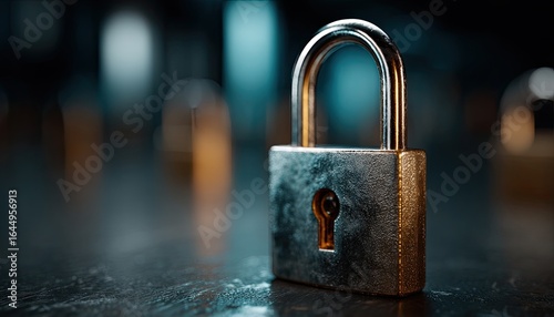 Close-up of a metallic padlock