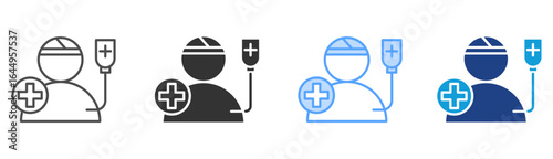Patient Icon Set Multiple Style Collection