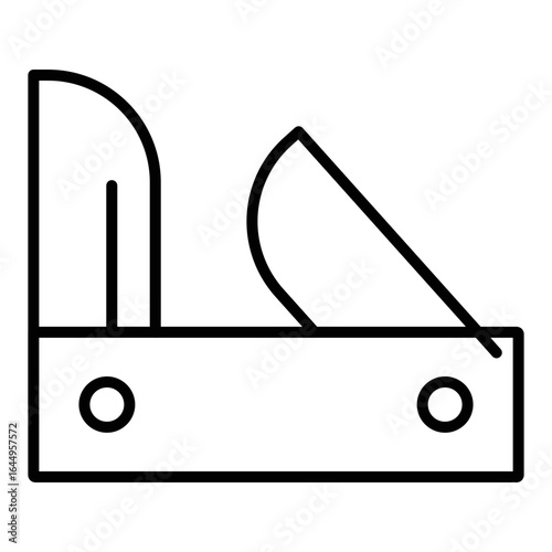 Trekking Pocket Knife Icon Vector. Survival Pocket Knife Logo