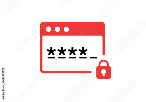 Cyber sequrity password protection illustration