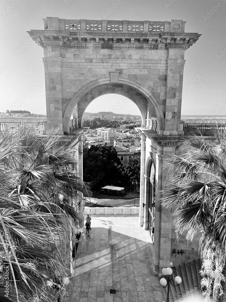 Fototapeta premium Historic Bastione di Saint Remy in Cagliari, Sardinia, Italy
