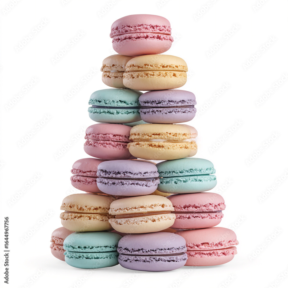 Fototapeta premium French macaron tower in pastel colors