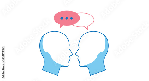 Communication skills and effective dialogue concept illustration