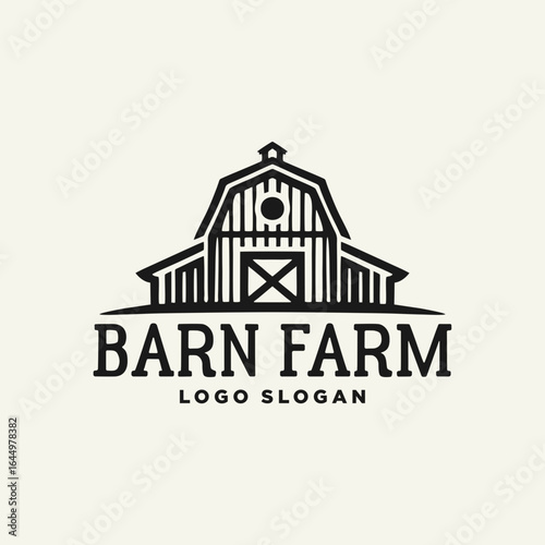 Barn Farm vintage logo design