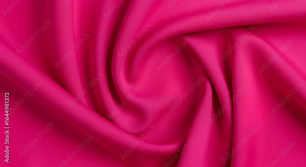 Obraz premium Vibrant Hot Pink Fabric Background with Soft Folds