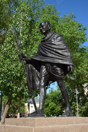 Astana (Nur-Sultan), Kazakhstan – Monument to Mahatma Gandhi, in Astana (Nur-Sultan), capital of Kazakhstan