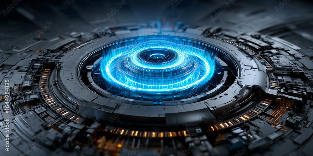 Fototapeta premium Nuclear fusion breakthrough for clean energy revolution research facility scientific innovation futuristic environment