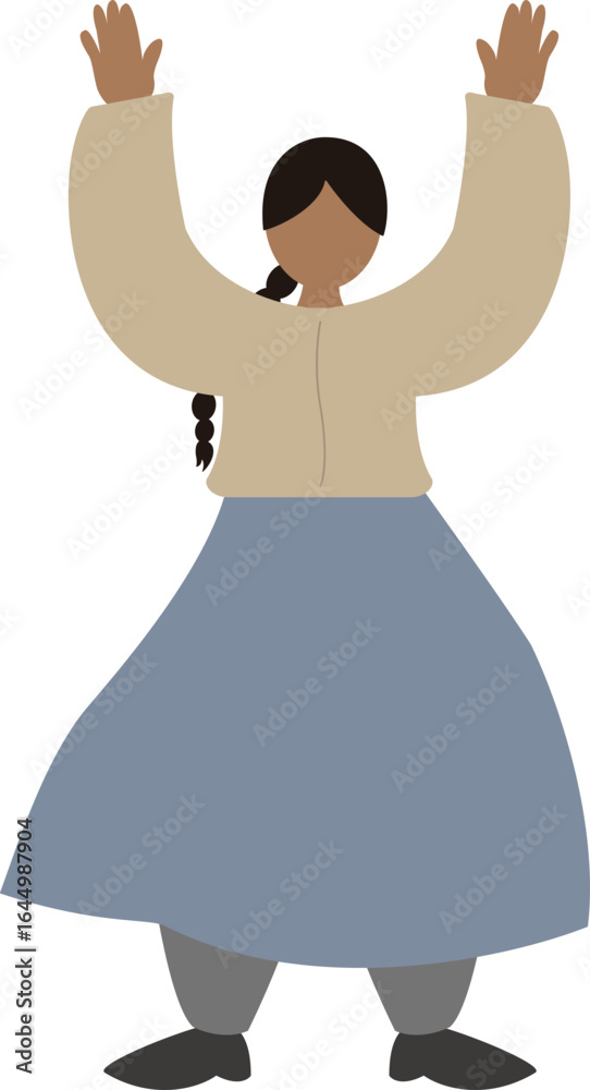 Fototapeta premium 한복입은 캐릭터