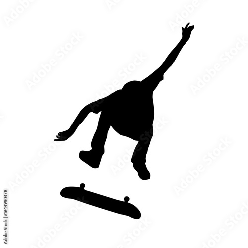 silhouette of a skateboarder