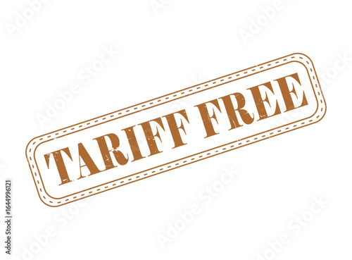 Tariff Free Rubber Stamp Seal with an Outline