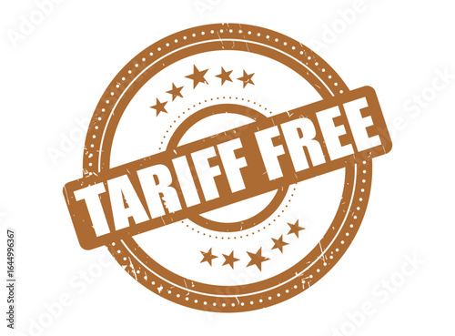 Tariff Free Rubber Stamp Seal with a Dotted Circle