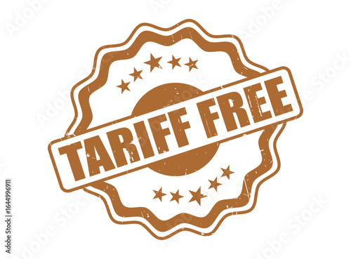Tariff Free Rubber Stamp Seal with a Decorative Border