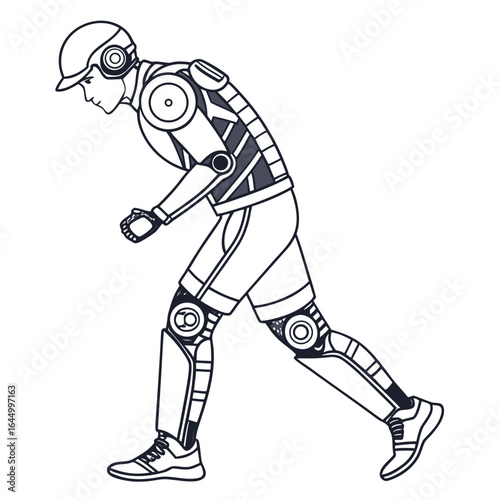 Sports technology and human enhancement concept