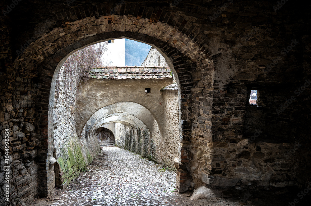 Naklejka premium Passage in the Fortified Church of Biertan in Romania
