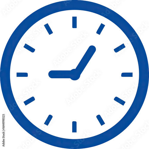 Simple blue clock icon