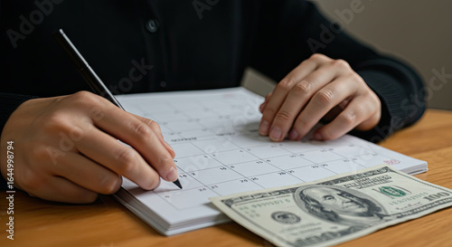 businessman holding a pen