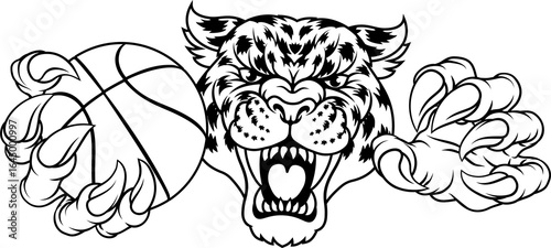 Wallpaper Mural Jaguar Leopard Cheetah Panther Basketball Mascot Torontodigital.ca