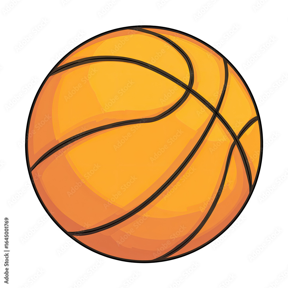 Fototapeta premium Orange basketball graphic