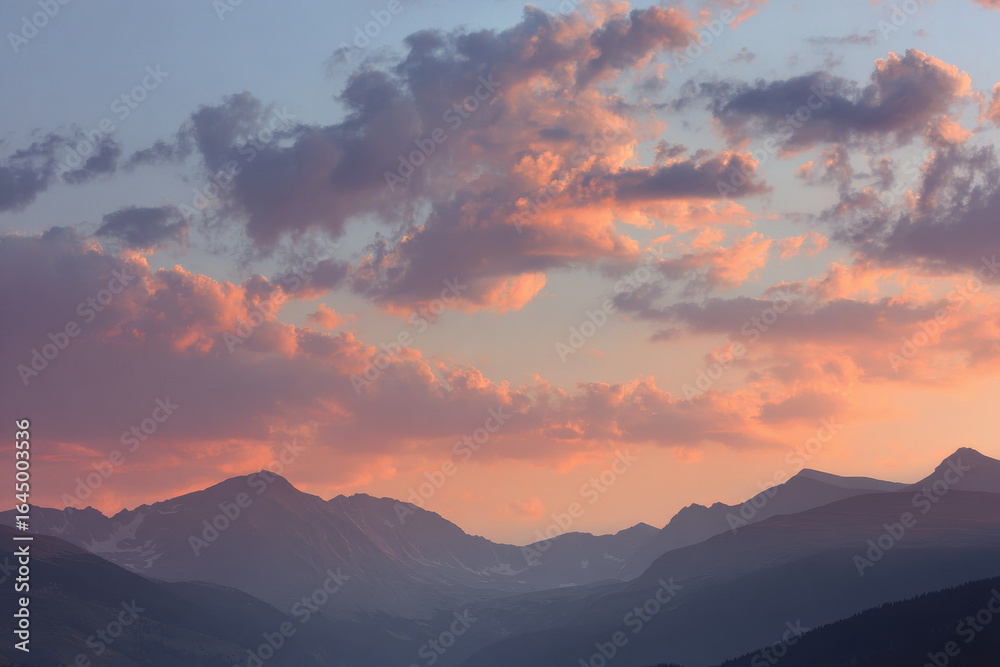 Obraz premium experience breathtaking beauty of summer sunrises and sunsets over majestic mountains