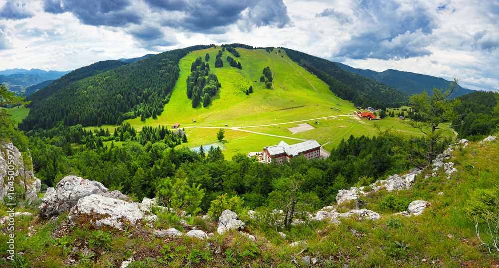 Fototapeta premium Park Malino Brdo, Ruzomberok, Slovakia - mountain summer landscape