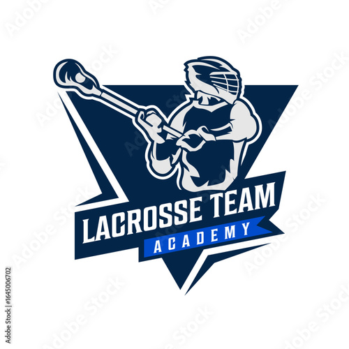 Lax Lacrosse Logo Team Sports Academy Template Vector
