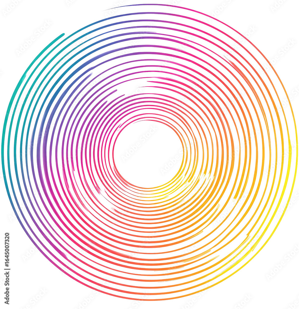 Fototapeta premium Abstract circular design with radiating concentric lines