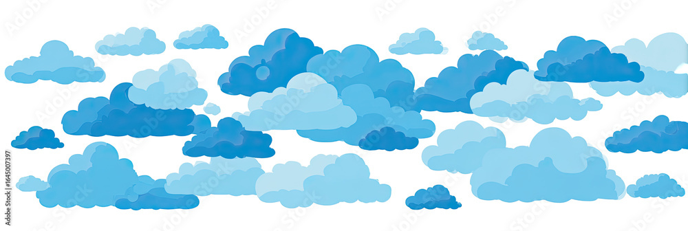 Fototapeta premium Pixelated clouds against a dark background