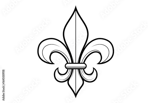 Fleurdelis Design Element isolated on transparent background