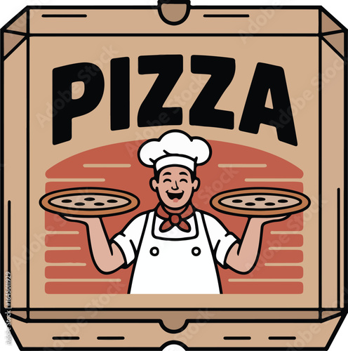 Delicious Pizza Delivery Savor Your Favorite Flavors Today, pizza box, vector box