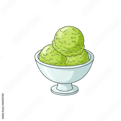 green grape muscat dessert ice cream