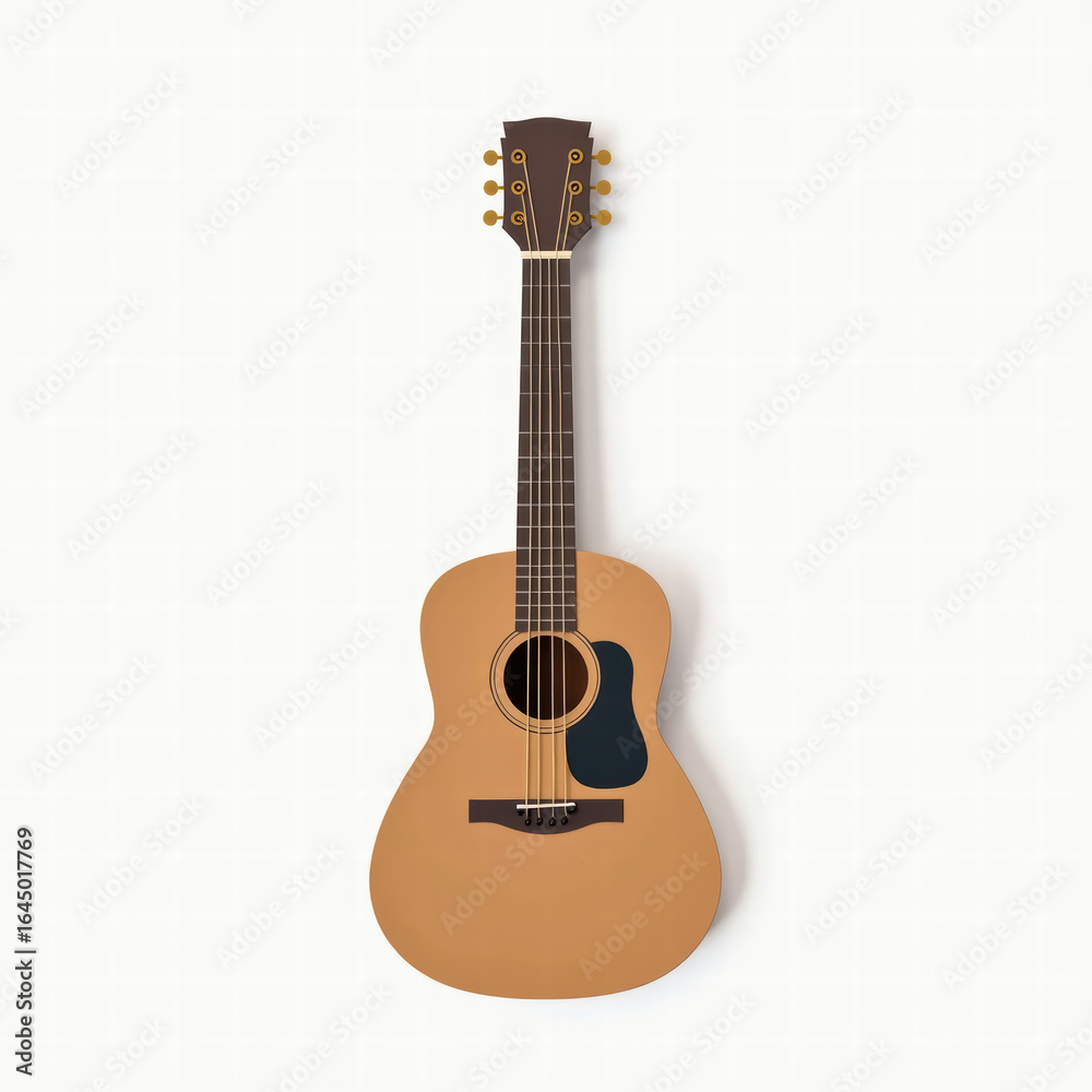 Fototapeta premium Acoustic Guitar on a White Background
