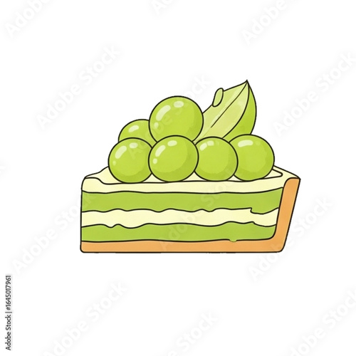 green grape muscat dessert cake