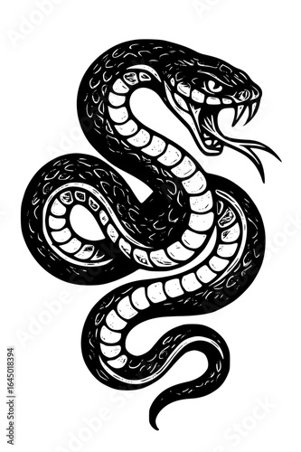 Snake isolated on white background