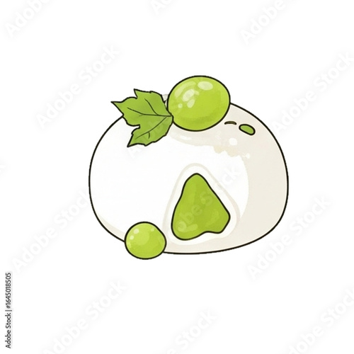 green grape muscat dessert mochi