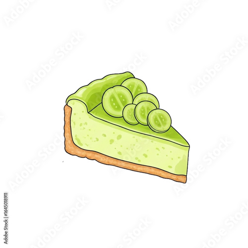 green grape muscat dessert pie